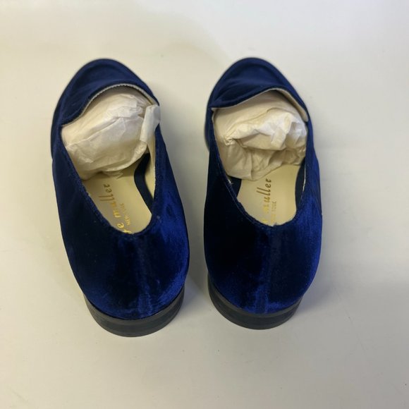 Bettye Muller Classic Loafers Blue Crush Velvet Shoes Regency Navy 7.5 38.5 Eur - Picture 10 of 12